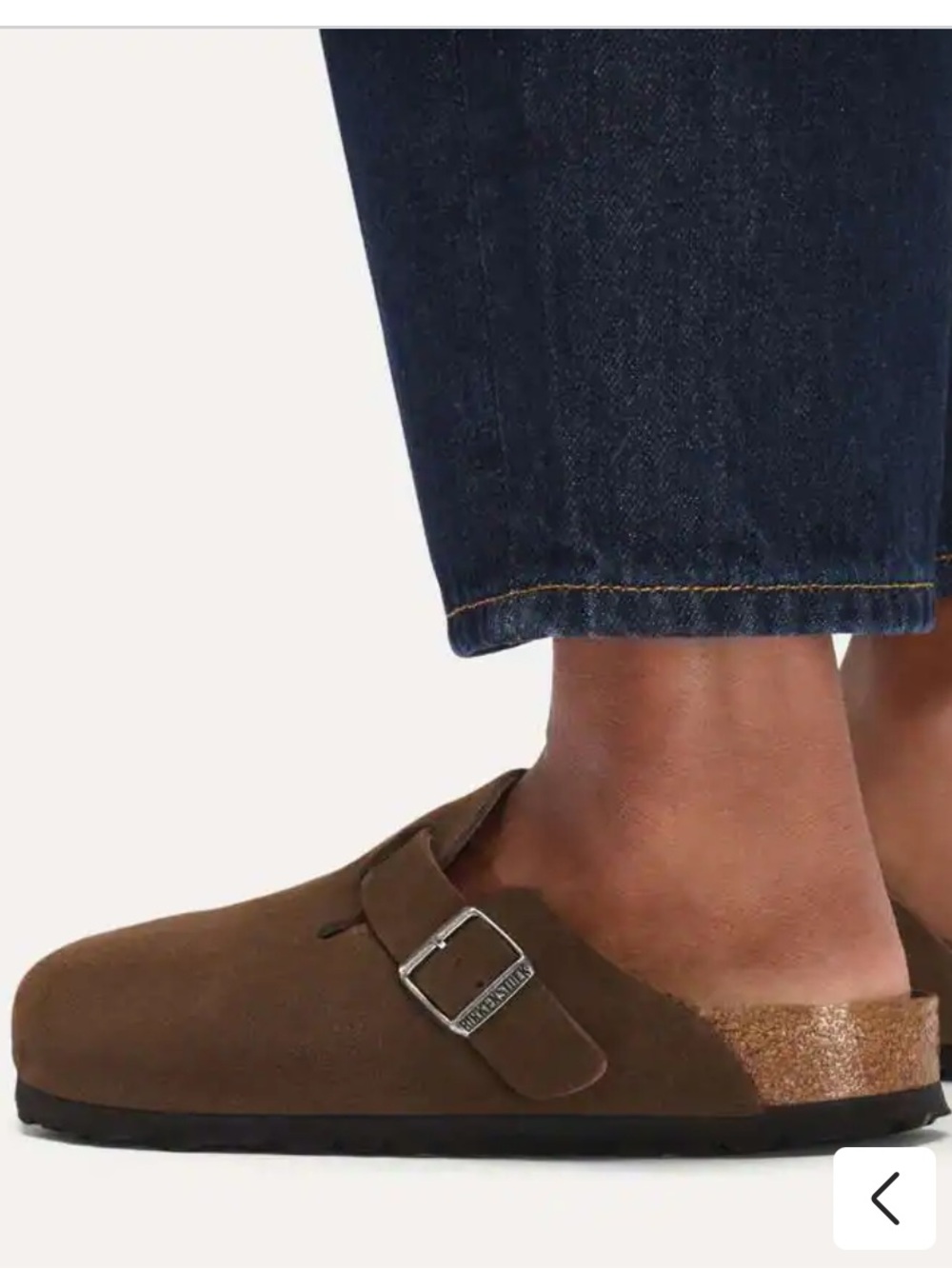 Birkenstock Suede Clog Mules in Dark Brown size 41